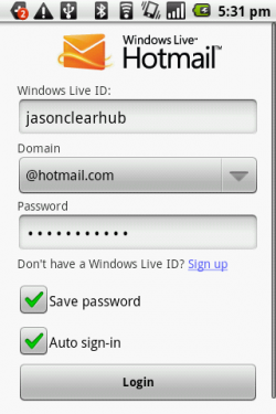 Imagen de Windows Live Hotmail PUSH mail